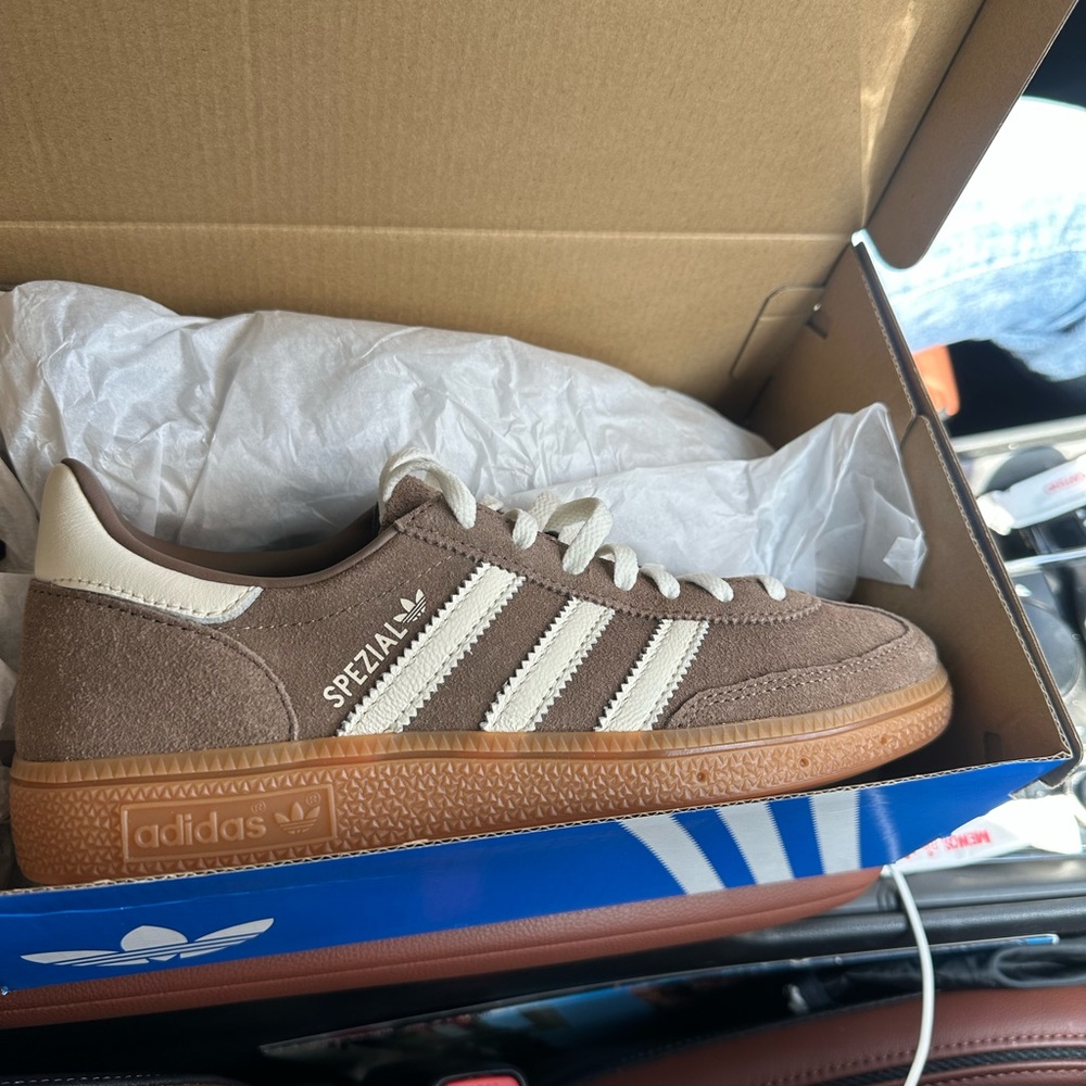 Adidas Spezial Brown and Cream Sneakers